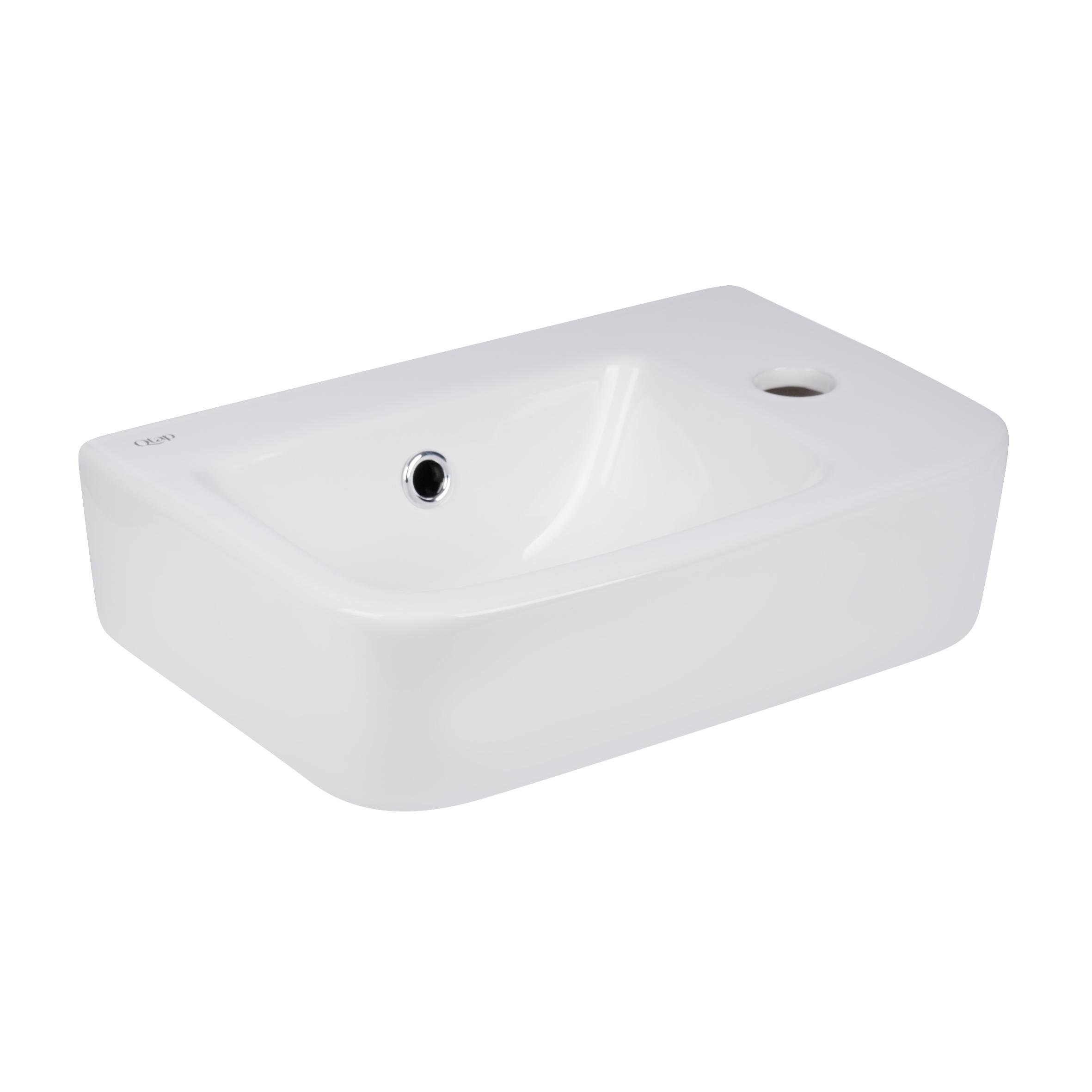 Раковина Qtap Tern с донным клапаном 375х245х135 мм White  (QT171110100RW) - фото 3