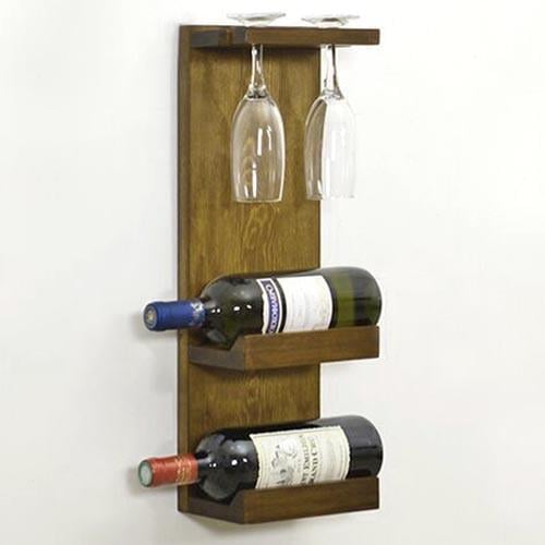 Полка для вина настенная из дерева Иокогама Мускат (ПНК-001007)