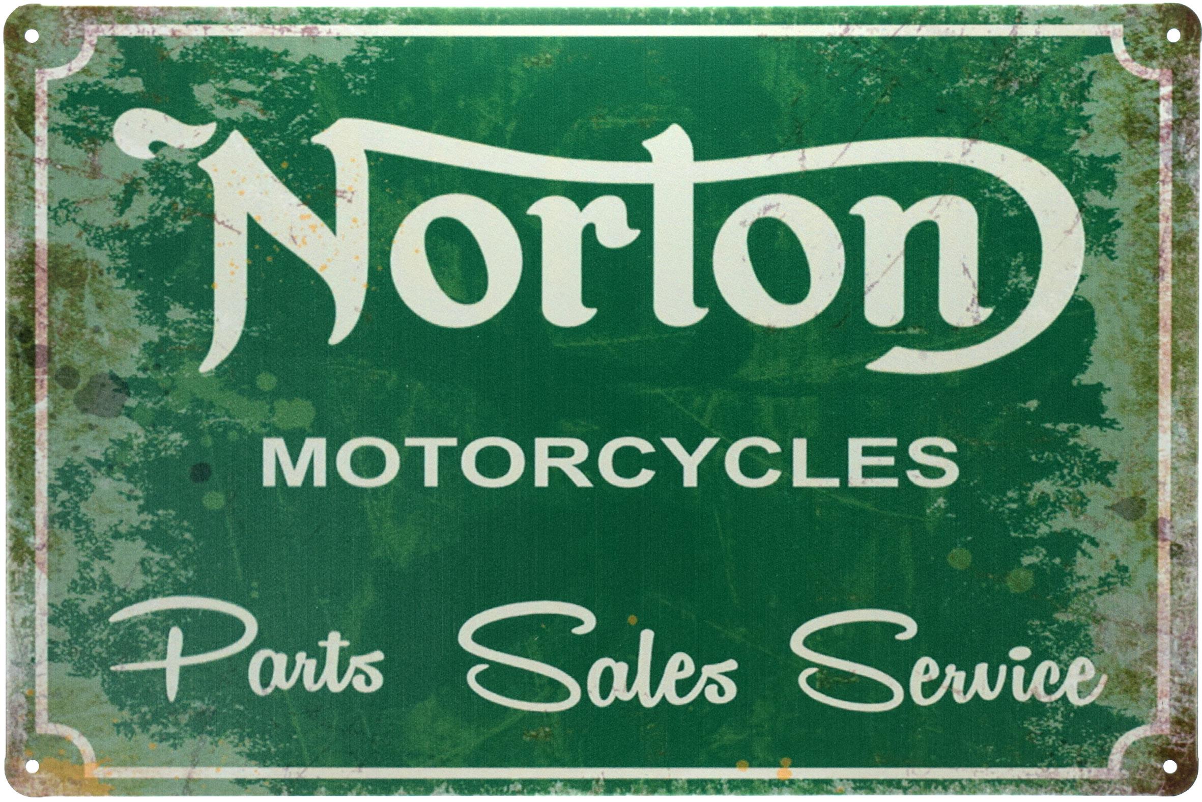 Табличка металева Norton Запчастини Продаж Сервіс 20x30 см