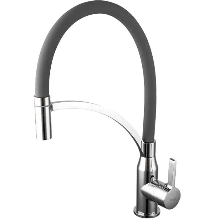 Змішувач для кухні Frap F4552 з гнучким виливом Сірий/Хром (126327) Змішувач для кухні Frap F4552 з гнучким виливом Сірий/Хром (126327)