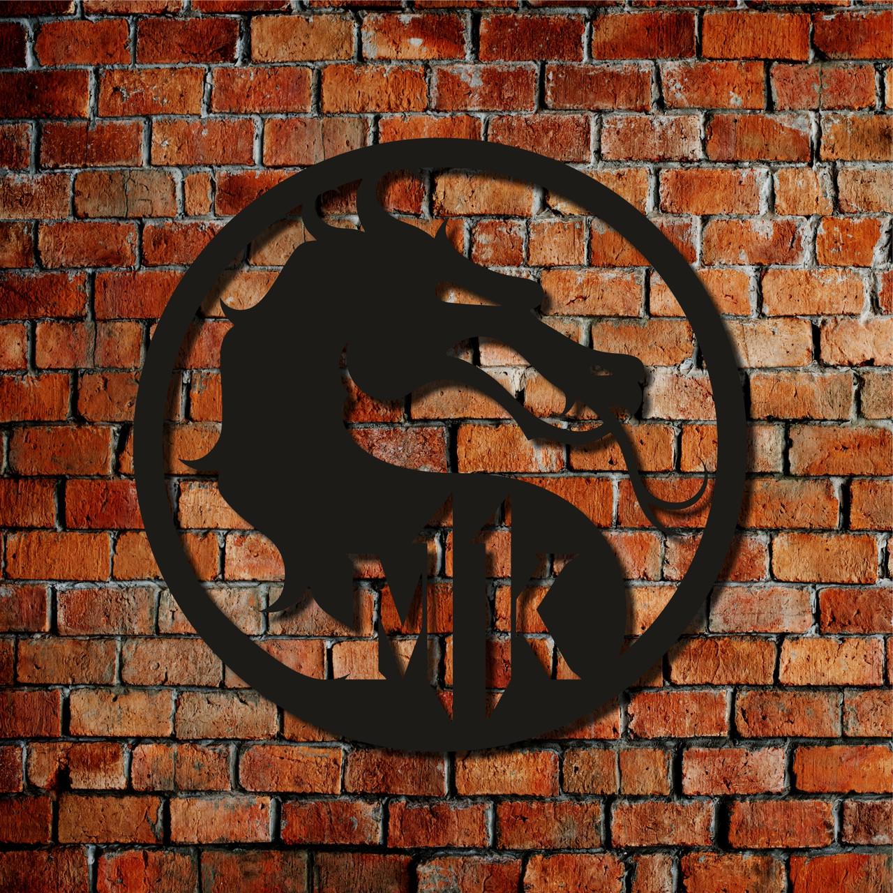 Декор настенный Mortal Kombat деревянный Декор настенный Mortal Kombat деревянный