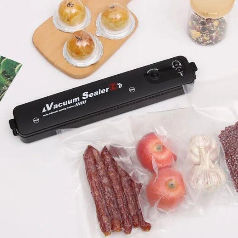 Вакуумний пакувальник для продуктів харчування Vacuum Sealer 10 пакетів Чорний (10567662) - фото 2