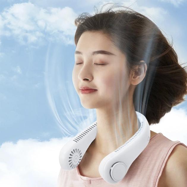 Вентилятор на шею Neck Fun безлопастный аккумуляторный Белый (NFX-5-White) - фото 4 Вентилятор на шею Neck Fun безлопастный аккумуляторный Белый (NFX-5-White) - фото 4