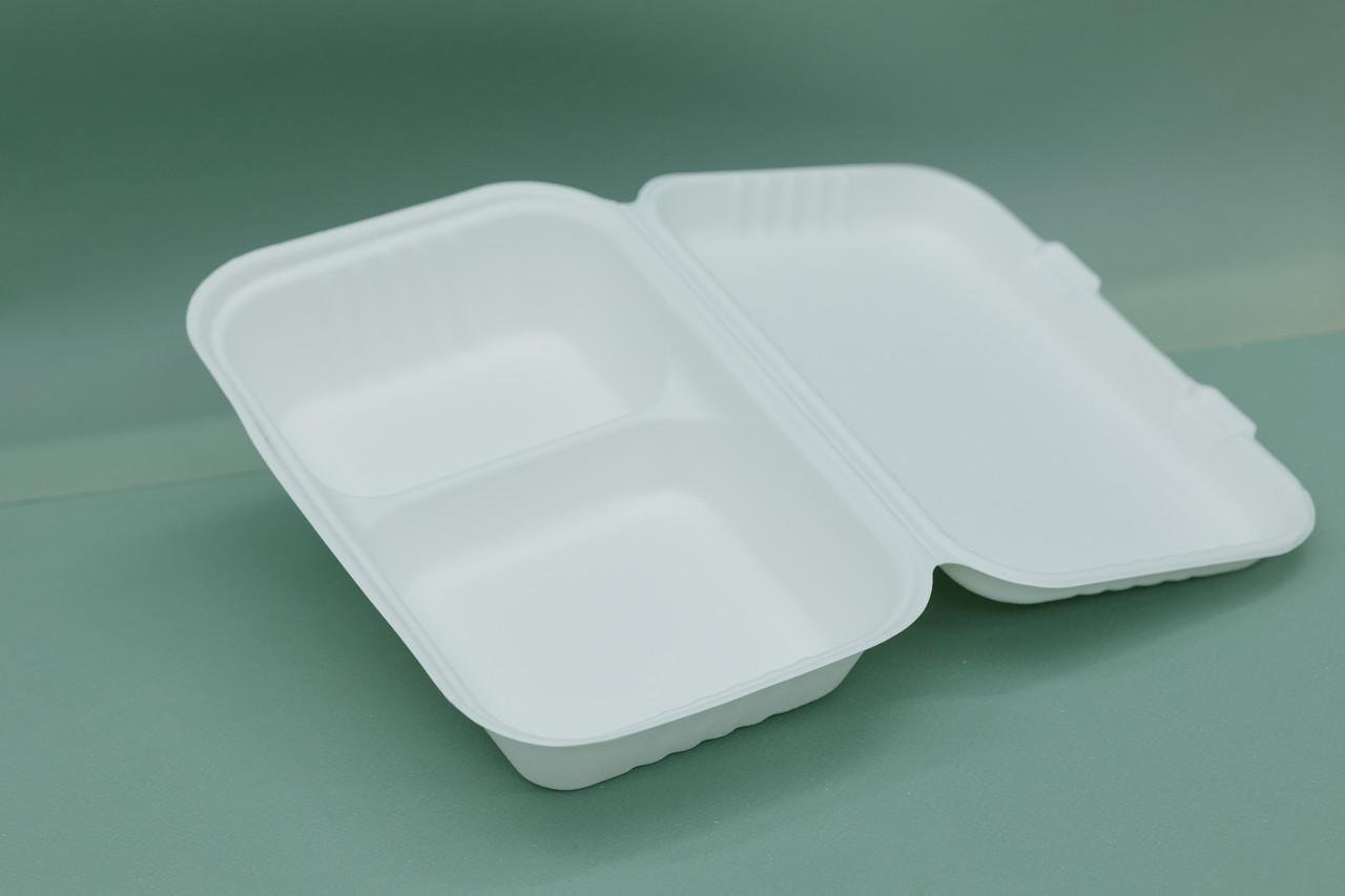 Одноразовый контейнер с 2 отделениями 25х16,5х6,1 см 125 шт. - фото 7 Одноразовый контейнер с 2 отделениями 25х16,5х6,1 см 125 шт. - фото 7