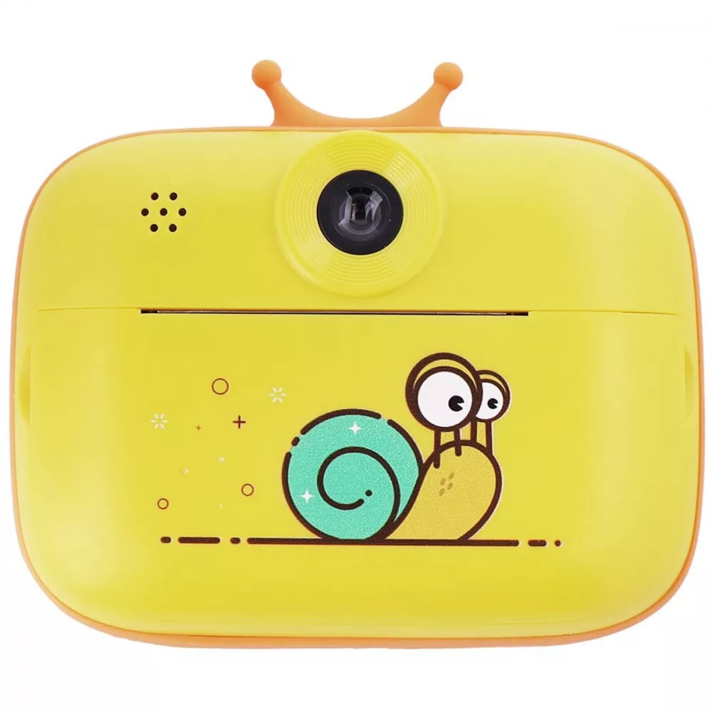 Дитяча камера моментального друку SnailSnap дисплей 2" з дисплеєм/іграми та термопапером Жовтий (27317129)