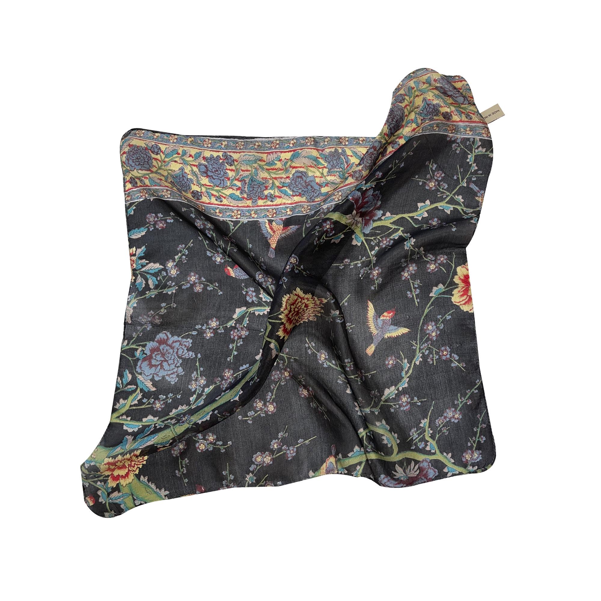 Хустка шовкова Silk Route 50х50 см Чорний (1395)