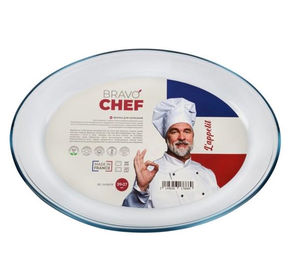 Форма Bravo Chef форма стеклянная овальная 35х24х6 см (BC-346B/FR)