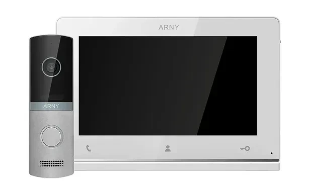 Комплект видеодомофона мультиформатный ARNY AVD-7123 AVD-710 2Мп TFT+AVP-NG230 2Мп White/Silver