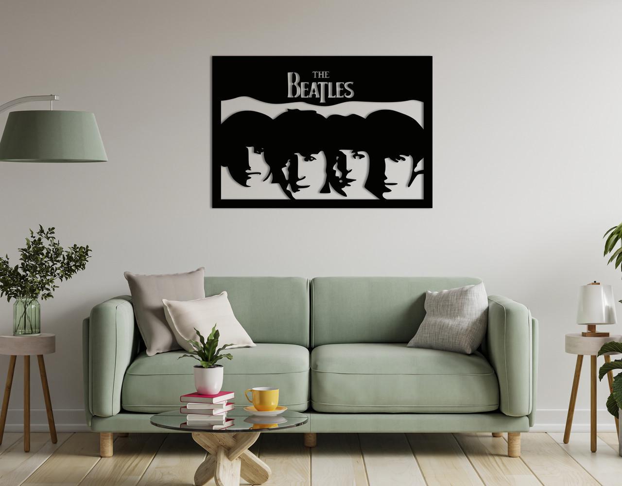 Декоративное панно на стену Upwood Decor The Beatles 60х87 см Black (1569447888)