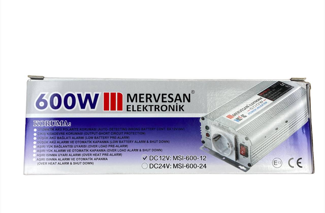 Перетворювач автомобільного струму Mervesan 600 W 12-220 V (1352351341) - фото 7