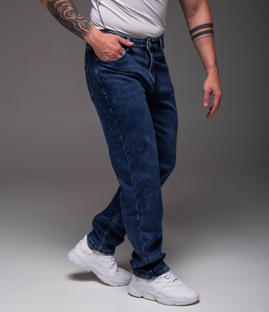 Джинсы мужские зимние VV ​​2437 на флисе коттоновые р. 31 Синій (2437/2) - фото 6