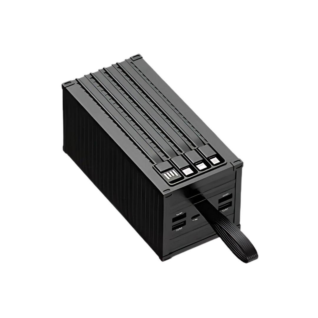 Аккумулятор портативный внешний с быстрой зарядкой и кабелями 20000 mAh Black (Powerbank_11_Black)