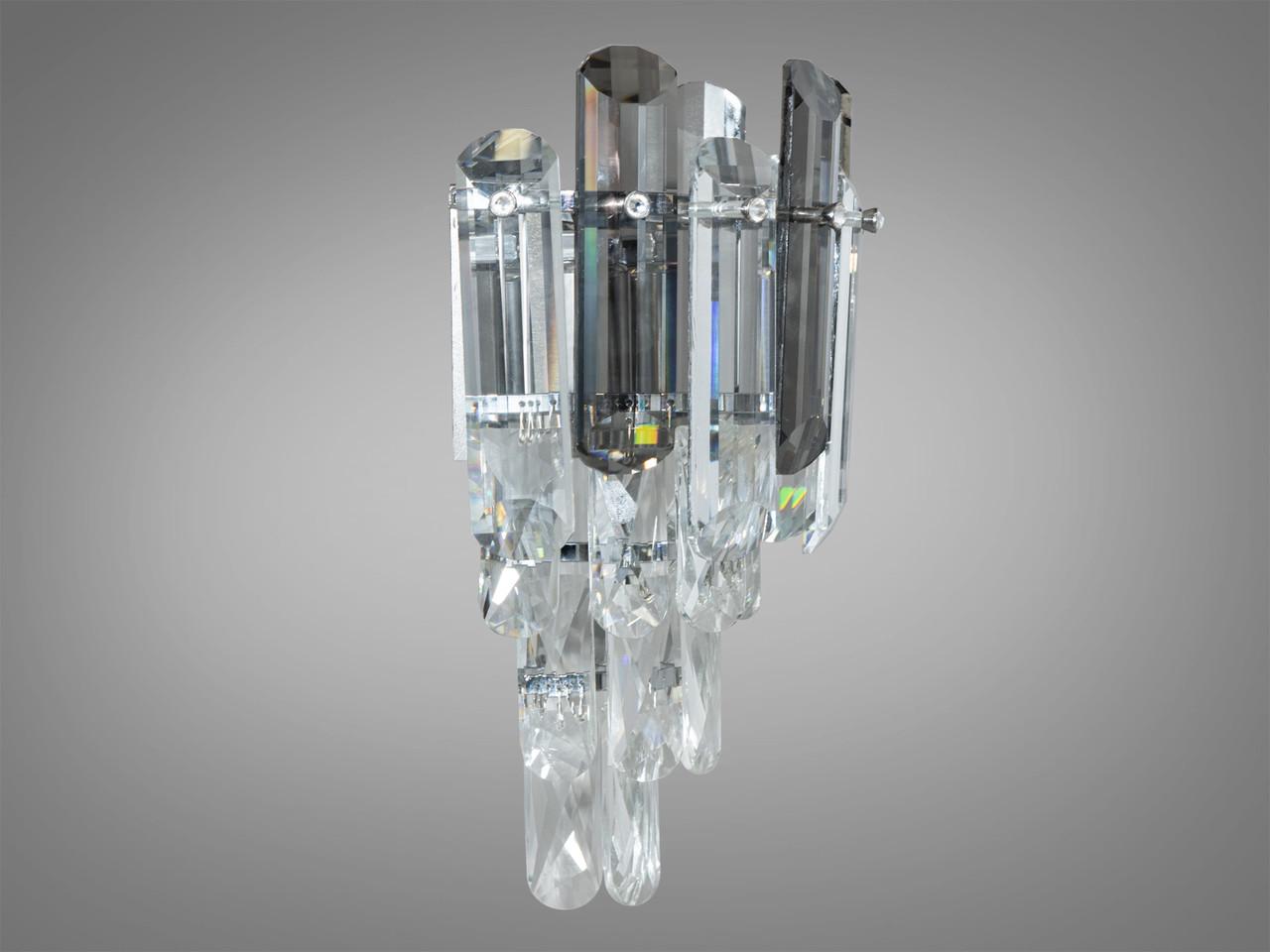 Бра из хрусталя в гостиную 2022-2WCH-LS на 2 лампы Хром (2103073514) - фото 3 Бра из хрусталя в гостиную 2022-2WCH-LS на 2 лампы Хром (2103073514) - фото 3