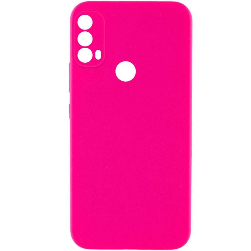 Протиударний чохол Silicone Cover Lakshmi Full Camera (AAA) для Motorola Moto E40 Рожевий / Barbie pink