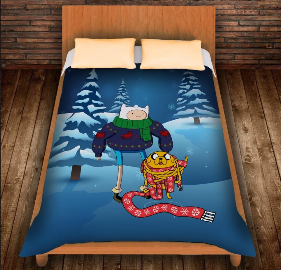 Плед с 3D принтом Время приключений Рождество 150x200 см (epi_0139)