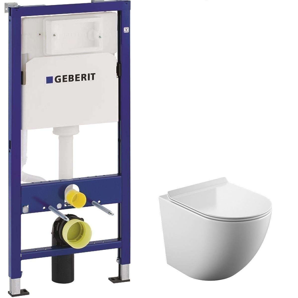 Комплект инсталляции Geberit с безободковым унитазом ROUND и сиденьем Slim Duroplast/Soft-close (BK362241201)