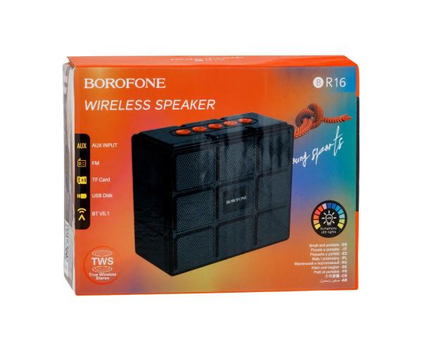 Колонка портативна Borofone BR16 Bluetooth Black - фото 2