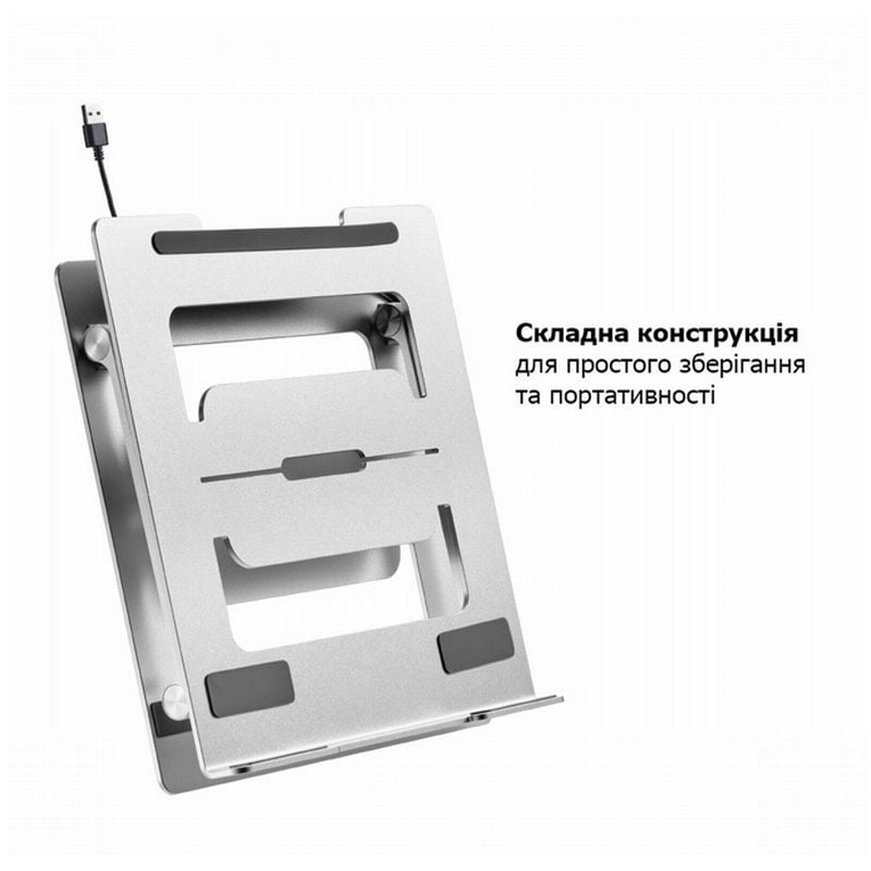 Подставка для ноутбука Lumi LPS03-8H складная 4 порта USB (tf5590) - фото 7