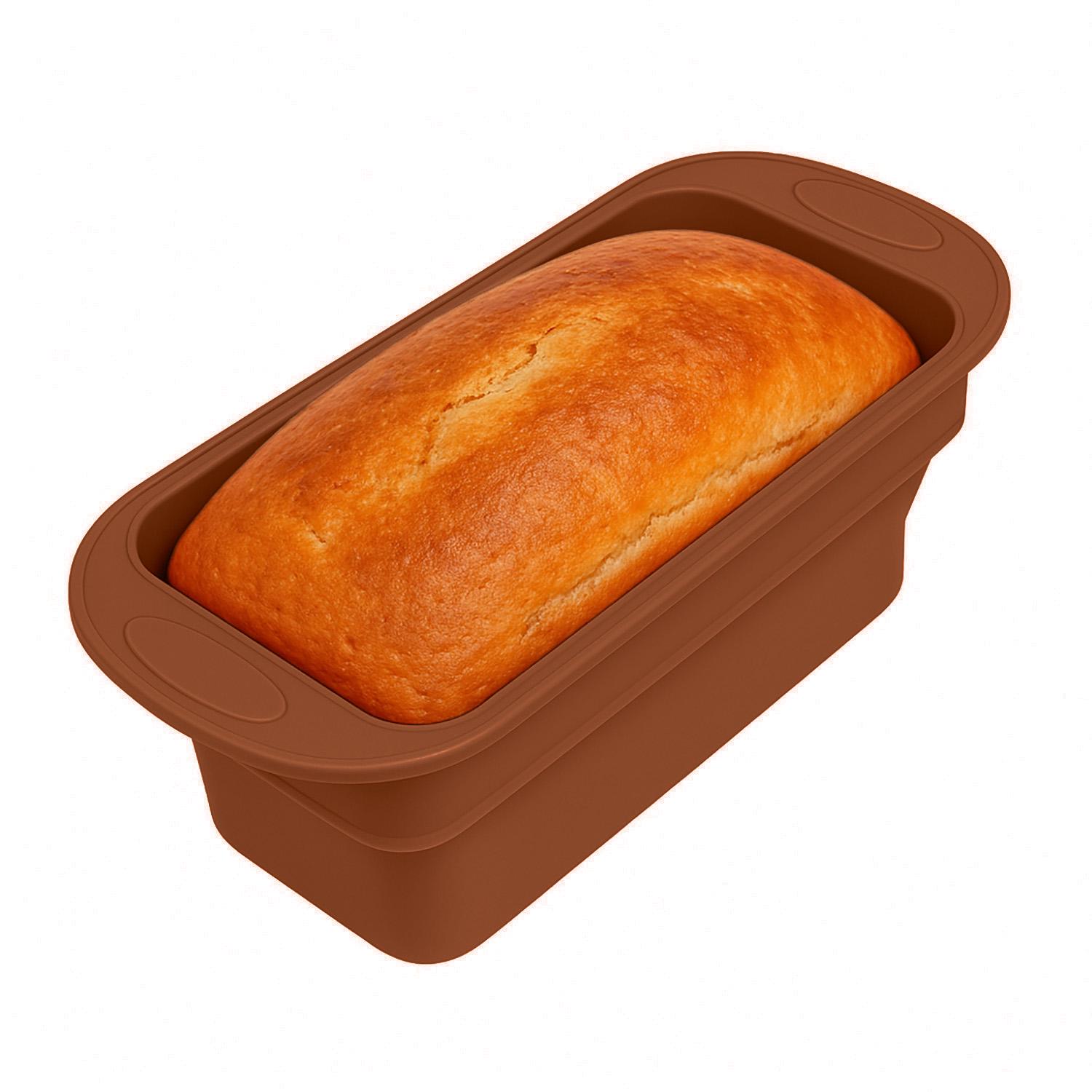 Форма для випікання хліба силіконова 29,5х12,3х11 см Коричневий (87150) - фото 10