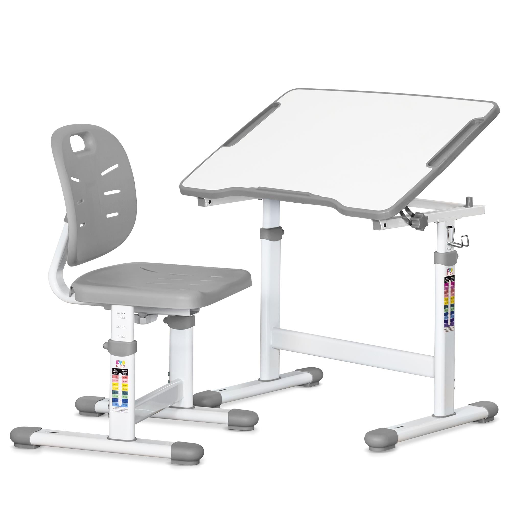 Комплект стол и стул Evo-kids Evo-03 Ergo Grey (Evo-03 Ergo G)