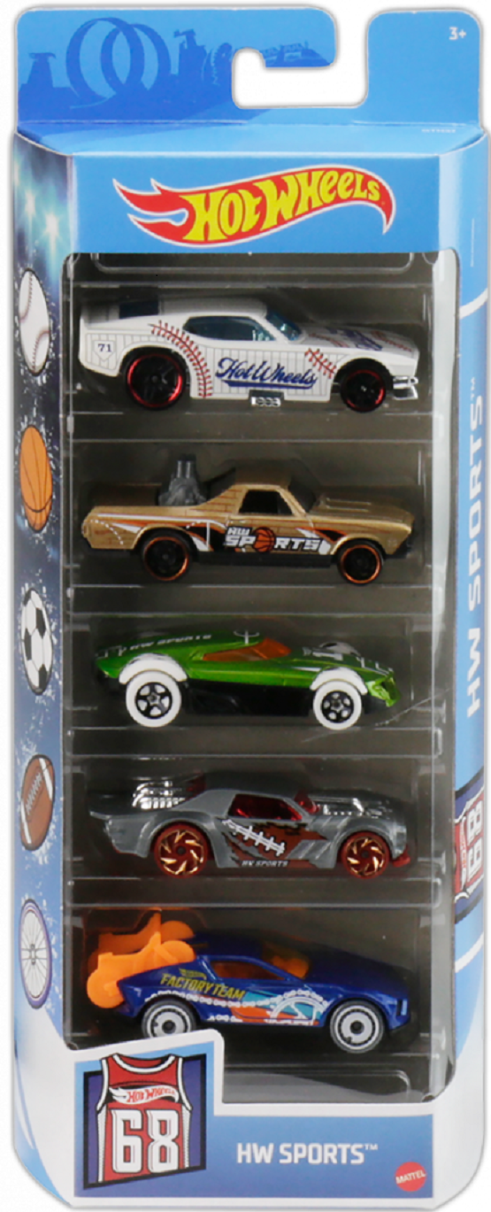 Набор 5-и базовых машинок Hot Wheels серии HW Sports 2021