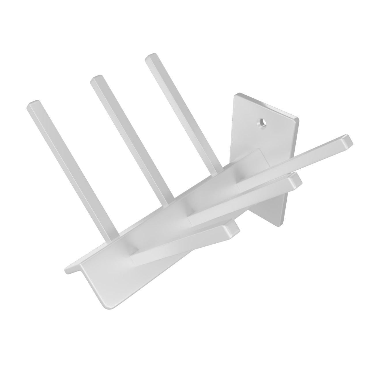 Вешалка напольная с крючками для одежды/с отделом для зонтов 1800 мм стальная Белый (2554223635/К1132)