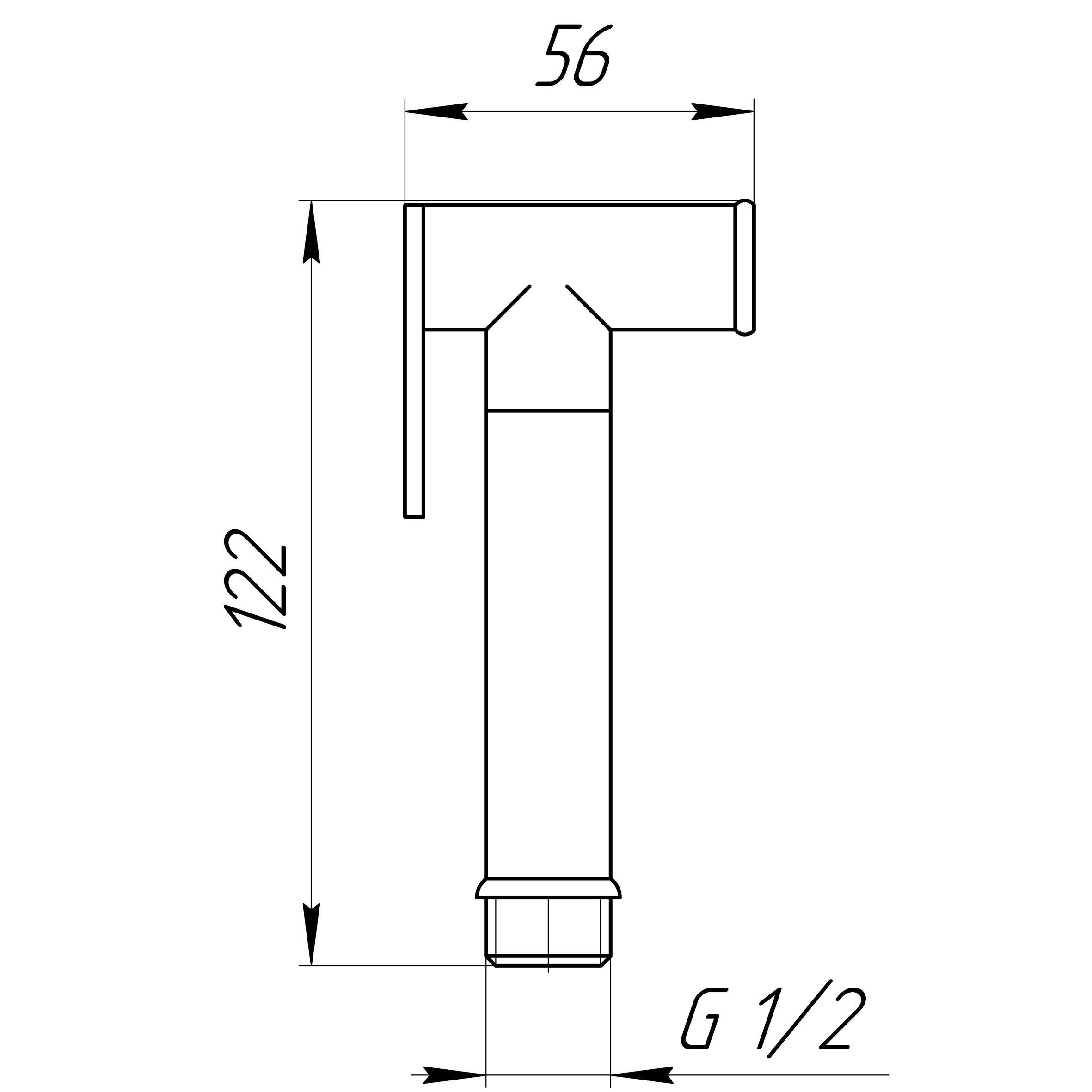 Лейка для гигиенического душа TOPAZ SH88-CR латунь Хром (110293) - фото 4