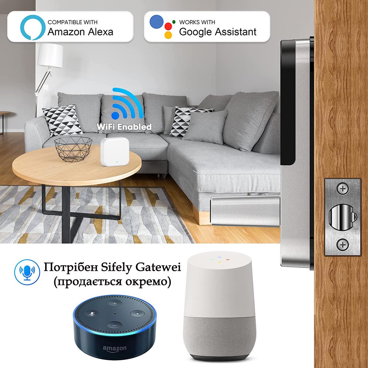 Замок дверей розумний з відбитком пальців біометричний електроз клавіатурою паролем ключами та картами - фото 6 Замок дверей розумний з відбитком пальців біометричний електроз клавіатурою паролем ключами та картами - фото 6