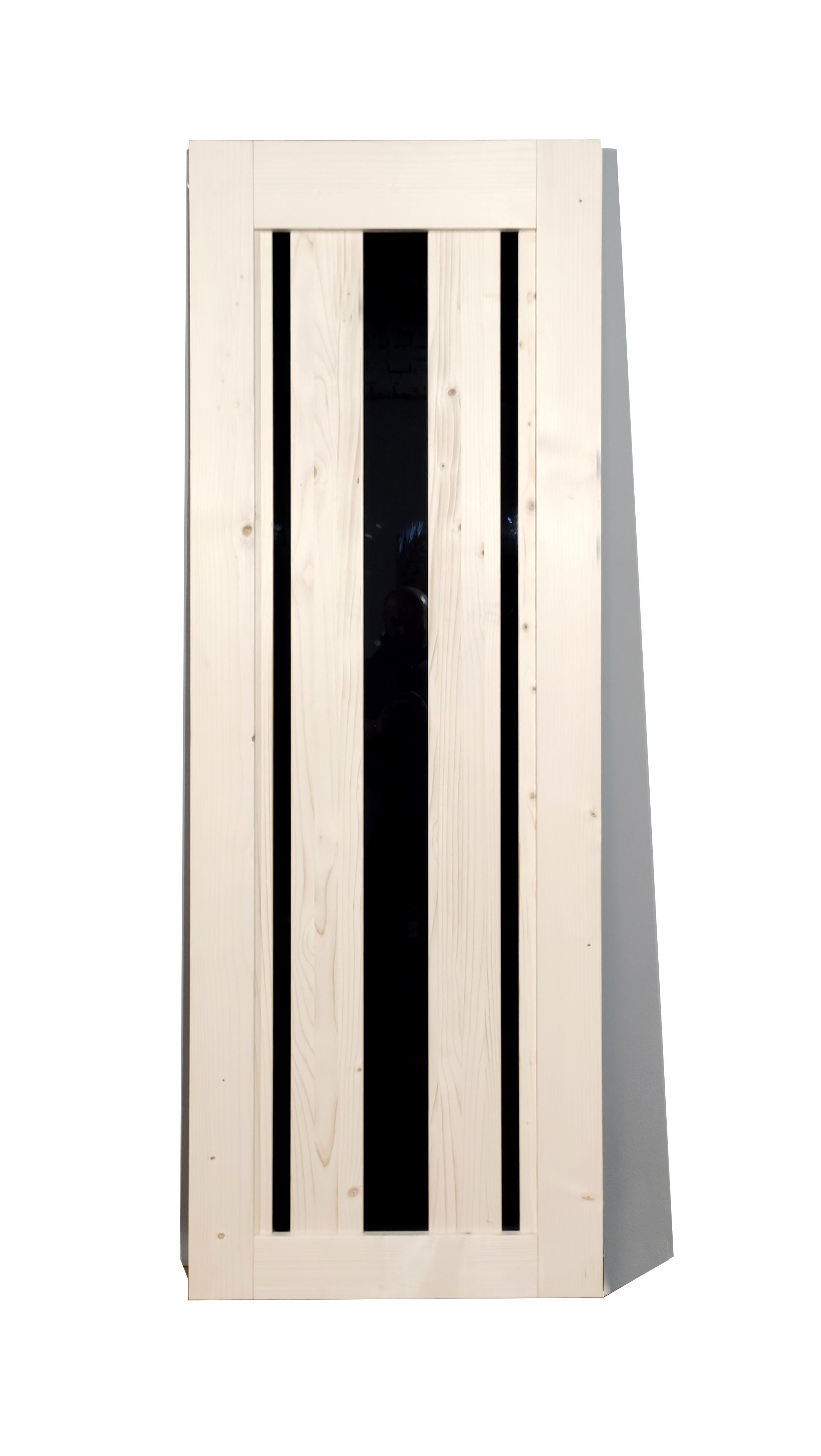 Дверь межкомнатная деревянная ALEDRO под покраску со стеклянной вставкой 2000х900х40 мм (29318179)