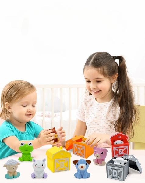 Розвиваюча іграшка сортер Звірята в будиночках і пальчиковий театр Монтессорі - фото 2 Розвиваюча іграшка сортер Звірята в будиночках і пальчиковий театр Монтессорі - фото 2