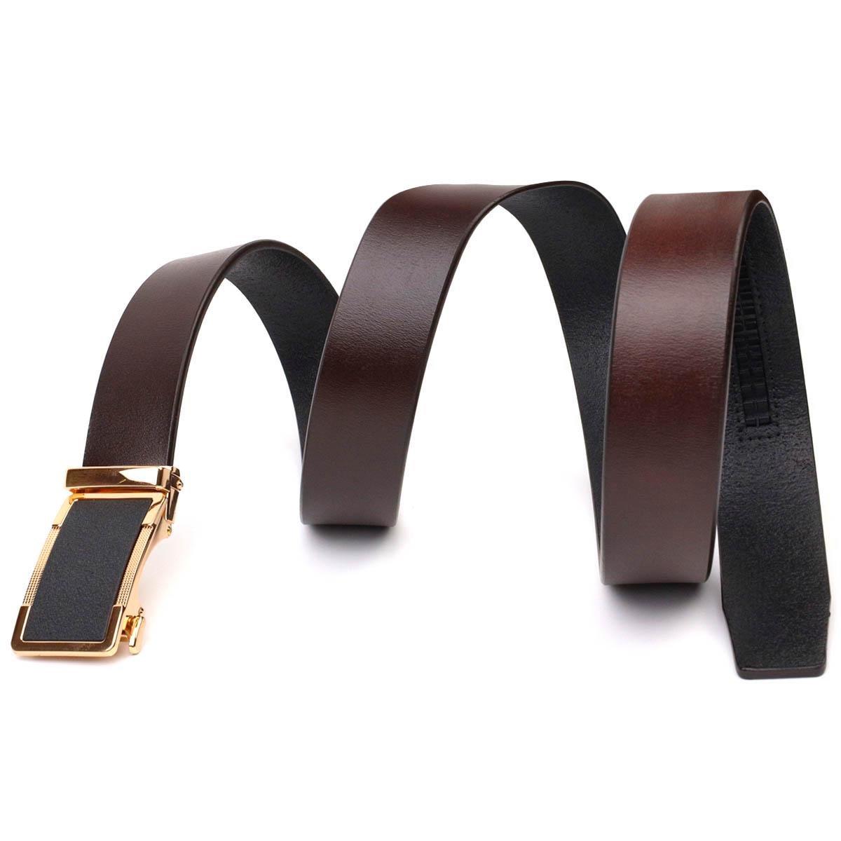 Пояс брючный Vintage Classic Belt 21476 из натуральной кожи Коричневый - фото 5