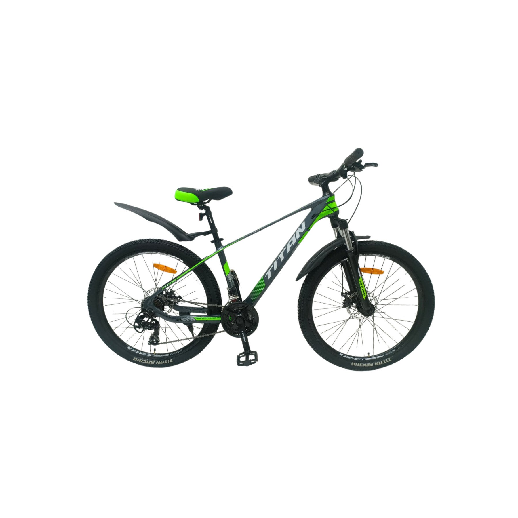 Велосипед подрібний на литих дисках Titan 26" Shadow 2025 15,5" Grey/Green