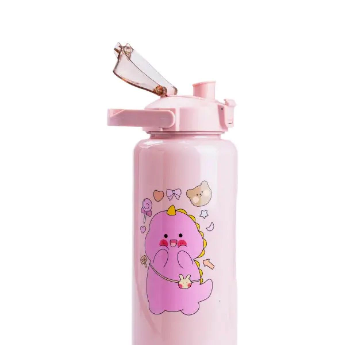 Набір багаторазових пляшок 3в1 Дракоша 0,3 л/0,7 л/2 л Рожевий (HPZSB120013P) - фото 3 Набір багаторазових пляшок 3в1 Дракоша 0,3 л/0,7 л/2 л Рожевий (HPZSB120013P) - фото 3