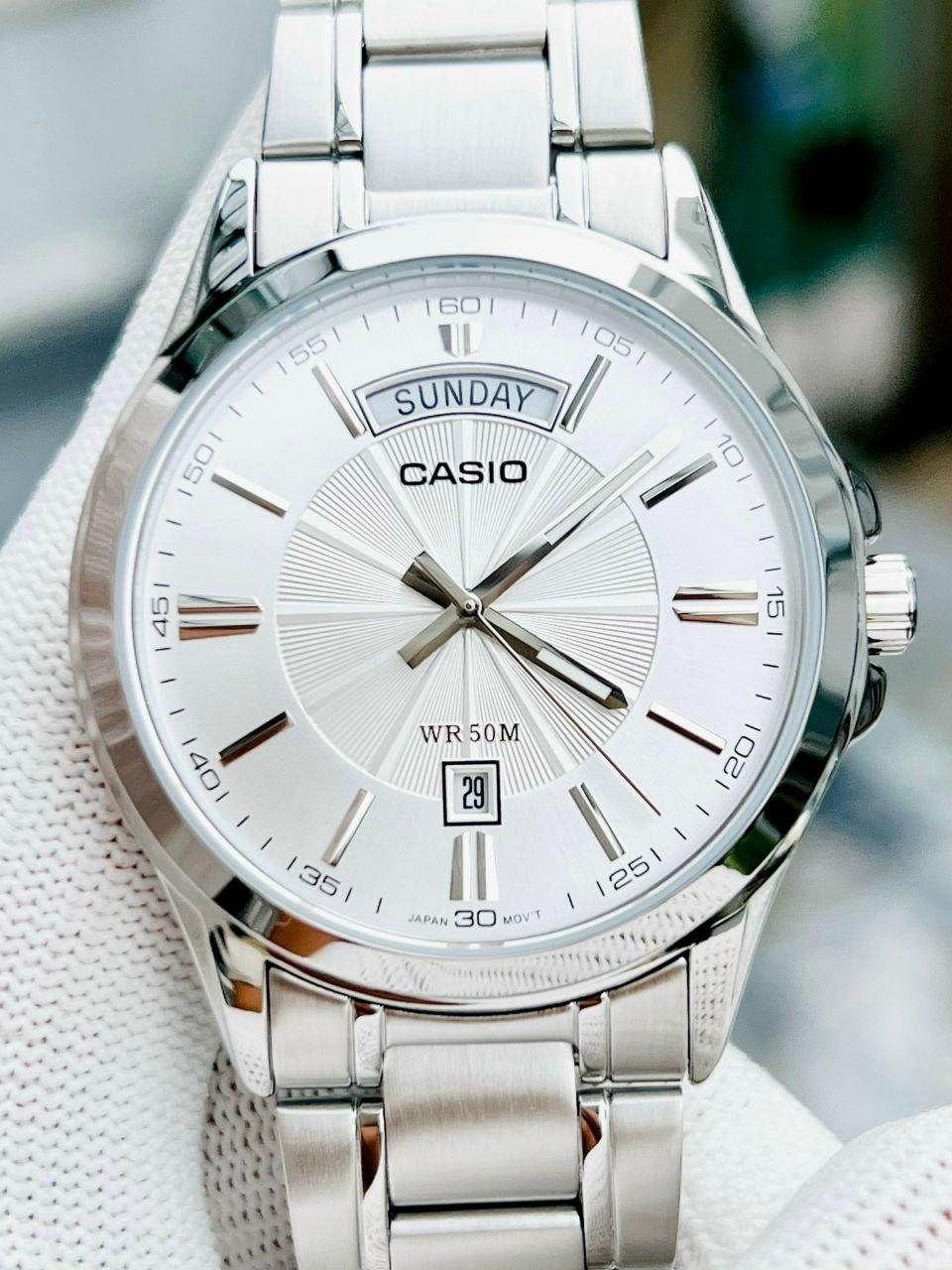 Наручные часы мужские Casio MTP-1381D-7A Timeless Collection Белый (2694711441)