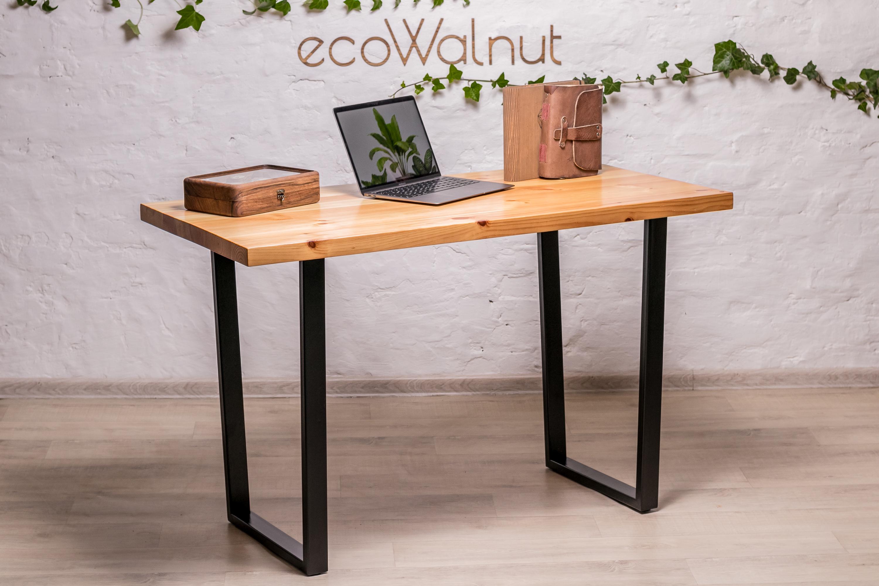 Стол офисный EcoWalnut с прямоугольными краями в стиле лофт M (Сосна EF-2.3) - фото 2