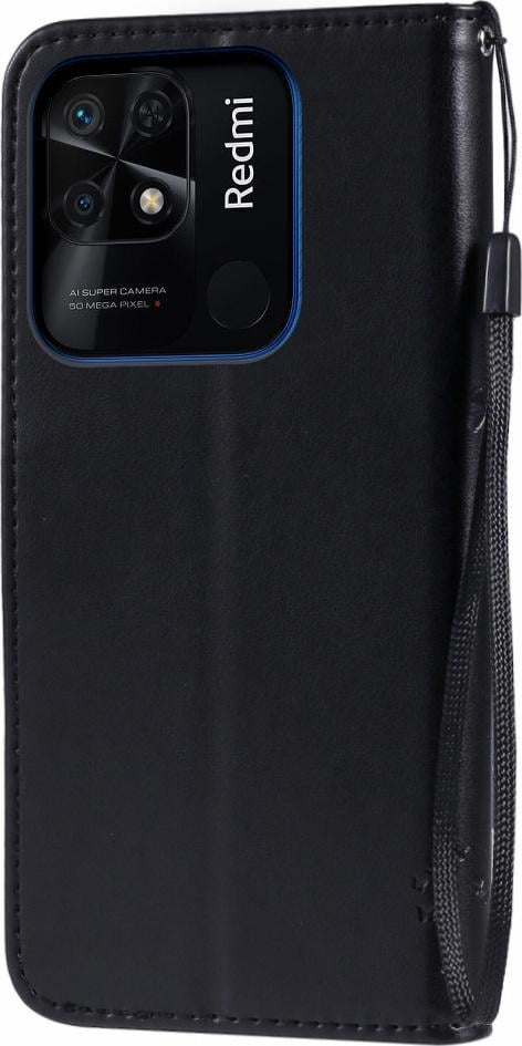 Чехол книжка Xiaomi Redmi 10C Кот и Дерево Black (30495-2B) - фото 2 Чехол книжка Xiaomi Redmi 10C Кот и Дерево Black (30495-2B) - фото 2