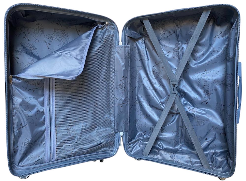 Чемодан средний Madisson Snowball 51103 полипропилен M Серый - фото 7