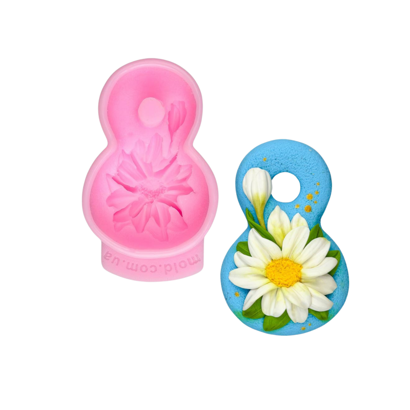Молд силіконовий 8ка з ромашкою (12773)