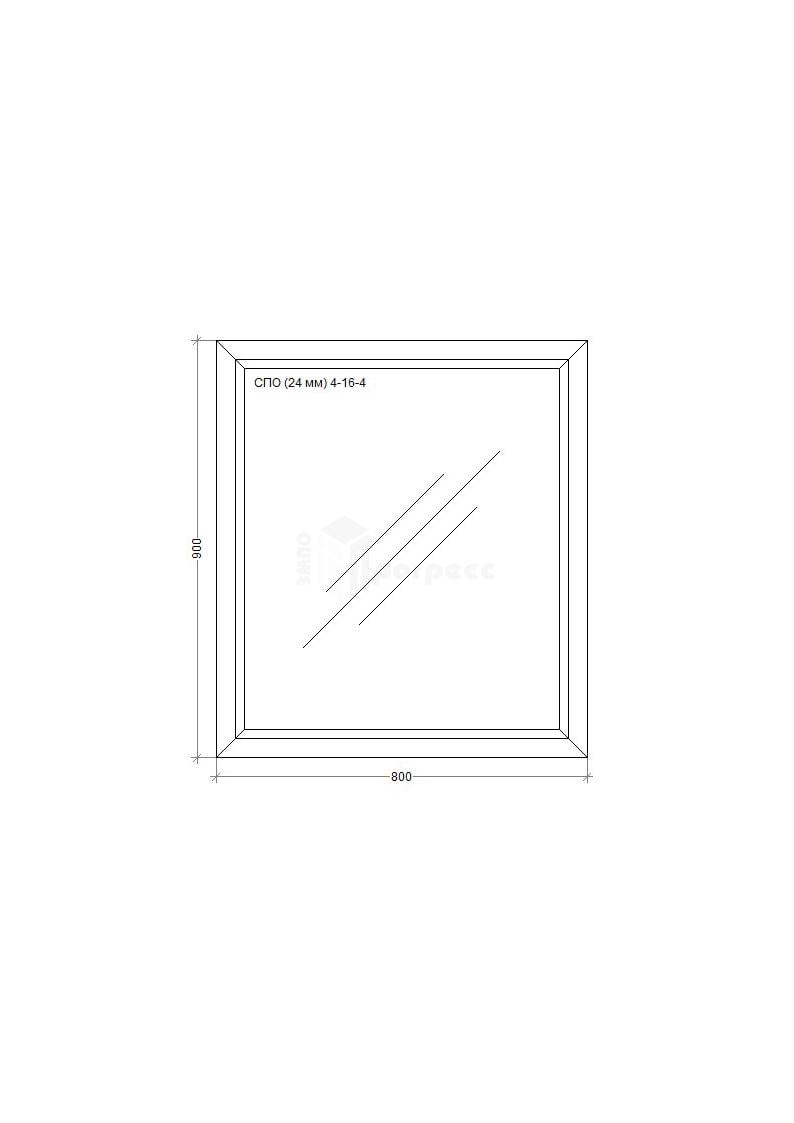 Вікно металопластикове WDS Miroplast глухе 800х900 мм - фото 3 Вікно металопластикове WDS Miroplast глухе 800х900 мм - фото 3