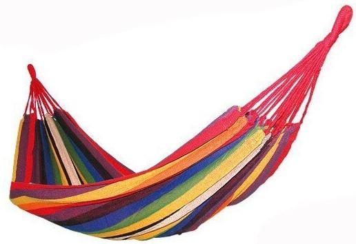 Гамак Мексиканский хлопковый подвесной без планки 180х80 см Красный (2850) - фото 3
