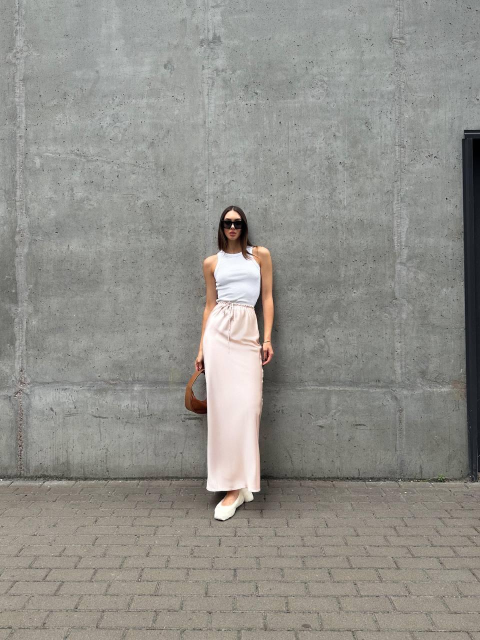 Юбка шелковая длинная ZF Inspire 1646 M-L Молочный (1646-БЖ-M-L) - фото 4 Юбка шелковая длинная ZF Inspire 1646 M-L Молочный (1646-БЖ-M-L) - фото 4