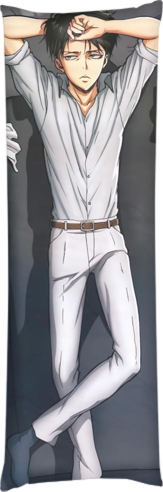 Подушка дакимакура Levi Ackerman 4 Attack on Titans 50x150 см (13531304)