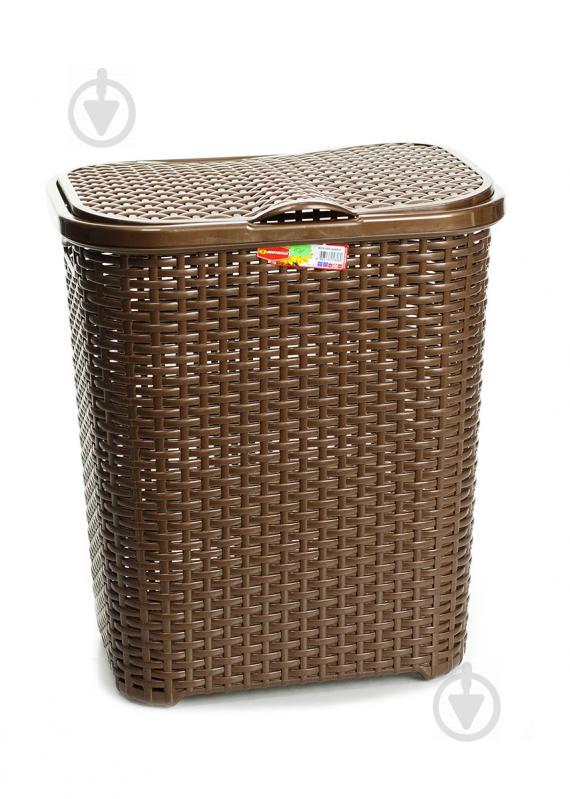 Корзина  для белья Senyayla 50 л 44 х 34 х 50 см Шоколадная (4629-sh)