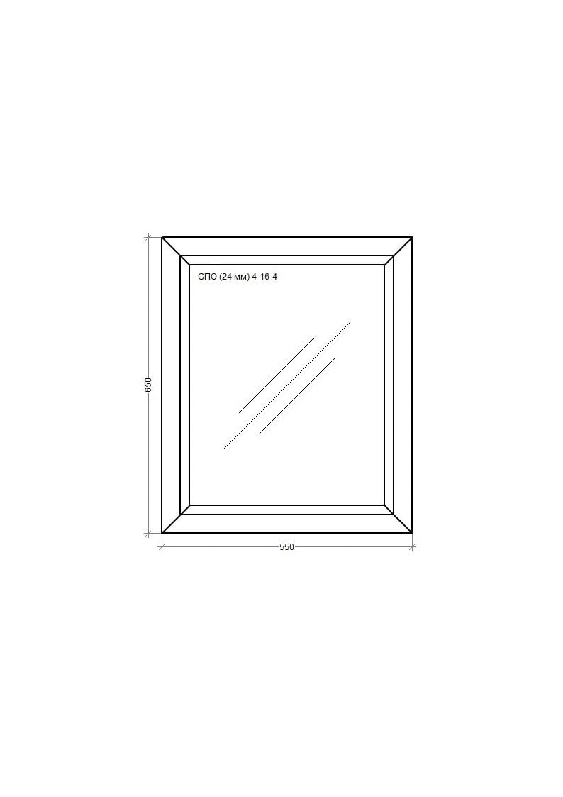 Вікно металопластикове WDS MiroPlast глухе 550х650 мм (M.0.24.55.65 ) - фото 2 Вікно металопластикове WDS MiroPlast глухе 550х650 мм (M.0.24.55.65 ) - фото 2