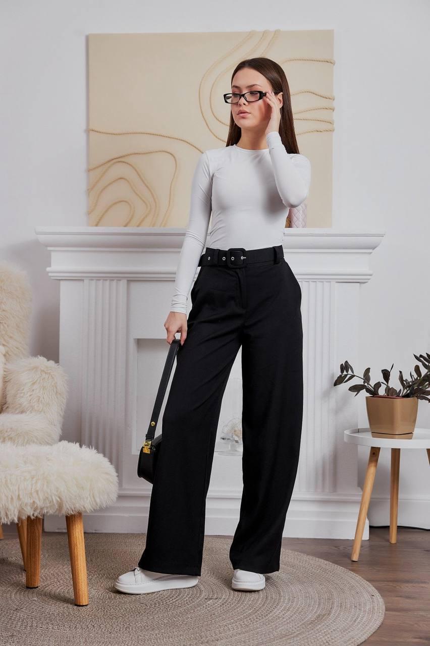 Брюки палаццо школьные Madlen на девочку 152 см Черный (27426547)