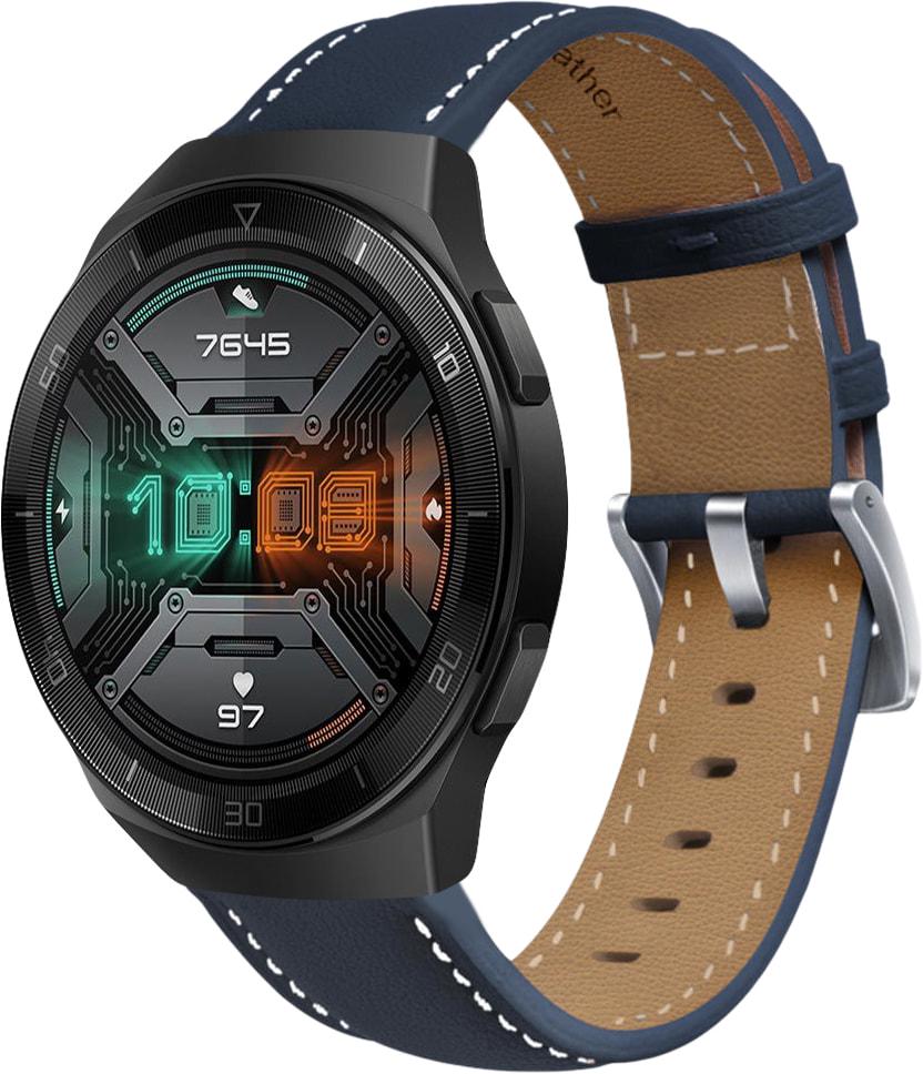 Ремешок кожаный Folsa для Huawei Watch GT2e 46 мм Dark Blue (31546-5D)