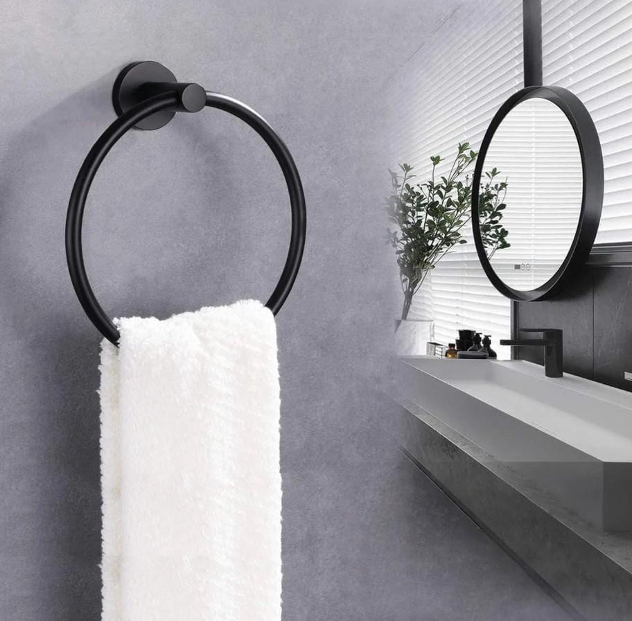 Держатель-кольцо для полотенец REA Mist REA-06904 Черный (231518) - фото 2