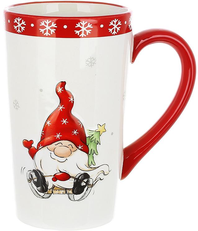 Кружка керамічна висока Веселі Гноми 550 мл - фото 1 Кружка керамічна висока Веселі Гноми 550 мл - фото 1