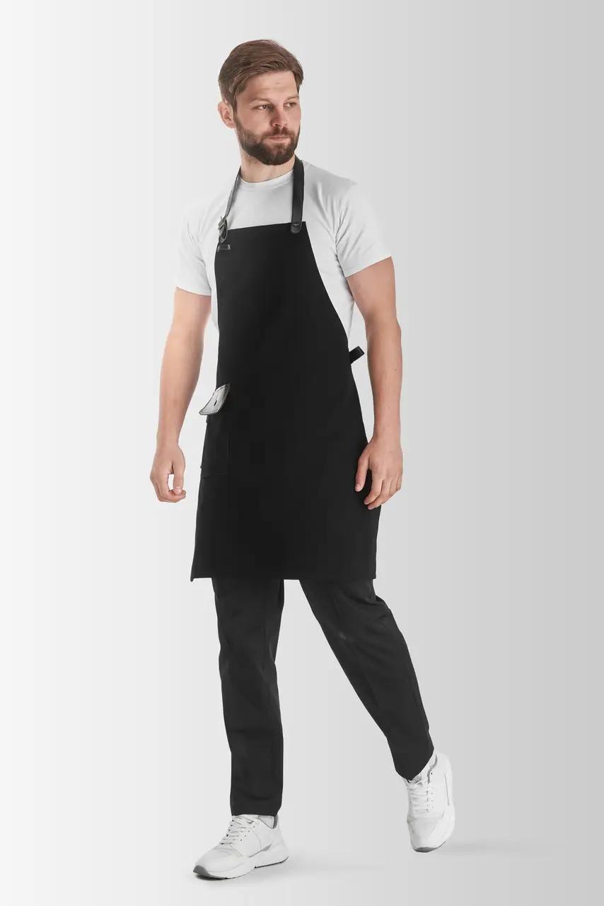 Фартух для бариста тканинний VSETEX Jackson Canvas з кишенею Чорний (VT1110) - фото 2 Фартух для бариста тканинний VSETEX Jackson Canvas з кишенею Чорний (VT1110) - фото 2