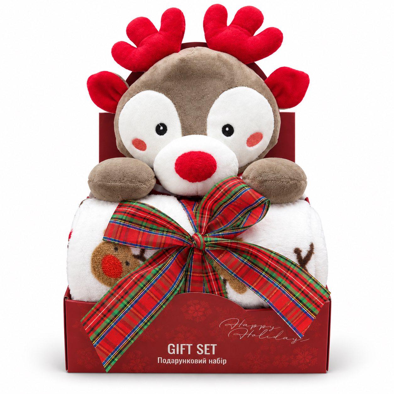 Набор Ardesto Christmas Deer 2 предметы плед 90х75 см игрушка 24 см (ART0231TD) Набор Ardesto Christmas Deer 2 предметы плед 90х75 см игрушка 24 см (ART0231TD)